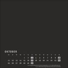 Kalenderblatt Oktober mit hervorgehobenen Tagen: 3, 17, 31. Feiertage: Tag der Deutschen Einheit, Reformationstag.