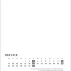 Kalender für Oktober. Daten hervorgehoben: 3, 17, 31. Erläuterungen: Tag der Deutschen Einheit, Erntedankfest, Reformationstag.