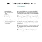 "Für 8 Drinks (à ca. 250 ml) • 20 Min. Zubereitung • 2 Std. Ruhen • Pro Drink ca. 80 kcal, 1 g E, 1 g F, 16 g KH. Rezept für Melonen-Feigen-Bowle."