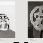 "UNTITLED From the series We Can’t Live Without Each Other." Links Person mit bemaltem Gesicht, rechts mit Maske.