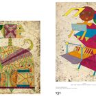 Links: "Egotropism" Februar 1954. Rechts: "Untitled" 1954. Beide Werke von Victor Brauner, abstrakte Figuren.