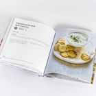 "THUNFISCH-DIP MIT TAHINI", Zubereitung: 10 Min. Daneben ist ein Teller mit einem Dip und Keksen abgebildet.