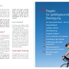 **10 Regeln für gefäßgesunde Bewegung**: 

1. Gesundheitscheck
2. Regelmäßigkeit
3. Langsam starten
4. Intervalltraining
5. Langsam steigern
6. 10 Minuten Training
7. Koordination
8. Krafttraining dynamisch
9. Rahmenprogramm
10. Mit Partner leichter

Links Text über Fitnessstart. rechts Radfahrer vor blauem Himmel.