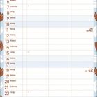 Kalenderseite für Oktober 2027. Enthält Wochentage, Feiertage und KW-Nummern auf gemustertem Hintergrund.