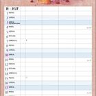 Kalender für Oktober 2027. Illustration: Ein Elefant trägt Häuser und einen Leuchtturm auf seinem Rücken.