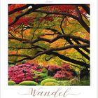 "Wandel" und "Was ständig glücklich sein möchte, muss sich oft verändern. - Konfuzius". Herbstliche Bäume mit bunten Blättern.