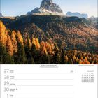 Kalenderseite für November 2027. Foto eines Wasserfalls in alpiner Landschaft mit schneebedeckten Bergen.