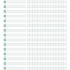 Listenformular mit "MEINE LISTE FÜR ...", "KLASSE", Nummerierung 1-34, Name-Spalte, große leere Tabelle rechts.