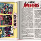 Links: "MORE TRIUMPHS FOR MARVEL...!" und "NOW ON SALE" mit drei Comic-Covern; "STRANGE TALES", "SGT. FURY", und "THOR". Rechts oben: "ALL ABOUT THE AVENGERS".