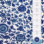 Montag 08 Rosenmontag, Dienstag 09 Faschingsdienstag, blau-weißes Blumenmuster, runder Kreis mit "06", FEB in blauem Feld.