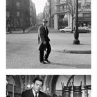 Eine Kalenderseite zeigt Marcello Mastroianni in drei Schwarz-Weiß-Bildern und unten einen Oktober-Kalender.