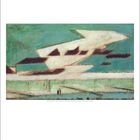 Text: "Oktober", "October", Kalendarium für den Monat mit Daten. Illustration eines abstrakten Gemäldes in Grün und Weiß.