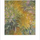 Oktober, Kalender mit blumigem Gemälde in Gelb- und Grüntönen. Text: "Oktober/October", Datumsangaben darunter.