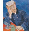 Vincent van Gogh, 1853-1890. "Bildnis Doktor Gachet mit Fingerhutsträußchen", 1890. Ein Mann mit Mütze stützt den Kopf auf.