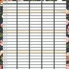 Kalender für Oktober mit Blumendesign, Tagen und Wochenzahlen. Feiertage: Tag der Deutschen Einheit, Reformationstag.