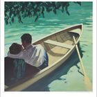 "10 3 4 5 6 7 8 9 10 11 12 13 14 15 16 17." Illustration eines Paares in einem Ruderboot auf einem See.