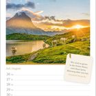 Zitat: "Wir sind so gerne in der freien Natur, weil diese keine Meinung über uns hat." - Friedrich Nietzsche. Juli/August Kalender.