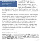 Dietrich Grönemeyer, deutscher Mediziner, geboren am 12.11.1952 in Clausthal-Zellerfeld. Text über seine Karriere.