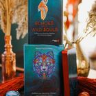 „Echoes of the Wild Souls“ von Martyna Szczykutowicz, zeigt Eulen- und Wolf-Illustrationen.