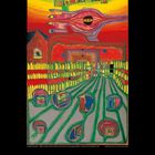 Kalenderblatt 'X 2027'. Farbintensives Gemälde mit surrealen, abstrakten Formen und einer zentralen Augen-Hand.