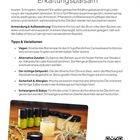 Text oben: "Erkältungsbalsam". Unten ein Rezept und Tipps dazu, mit einem Bild von Gläsern mit Balsam und Kräutern.