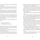 Seitenzahl 22 und 23. Text über eine mystische Metamorphose. Anouk wird zur Raubkatze. Yamon ist erstaunt. Diskussion folgt.