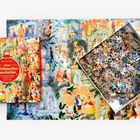 Puzzle "Eine Weihnachtsgeschichte": 1000 Teile, Illustrationen weihnachtlicher Szenen in lebhaften Farben und ein offener Karton.