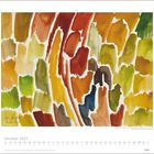 Text: "10.8.64 Spröte", "Oktober 2027". Illustration aus bunten, geschwungenen Pinselstrichen in warmen Herbstfarben.