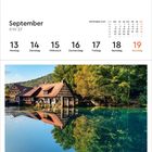 Kalenderblatt September, Woche 37. Montag 13. bis Sonntag 19. Foto: Haus am See, Blautopf, Baden-Württemberg.