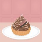 Die Illustration zeigt eine Sahnetorte mit einer Miniatur-Eisenbahn und einem weißen Hirsch obenauf.