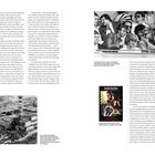 Links oben steht "1980er" in großer Schrift. Im Text darunter geht es um historische Ereignisse der 1980er Jahre, wie den Afghanistan-Krieg, die Tschernobyl-Katastrophe und den Fall der Berliner Mauer. Weiter rechts wird über kulturelle und musikalische Entwicklungen gesprochen, etwa über Punkmusik und wichtige Konzerte. Unten sind Bilder von Kriegsszenen, einem Konzert und einem alten Computer.