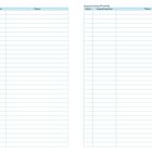 Tabelle mit Überschrift "Gesprächsnotizen/Protokolle", Spalten: Datum, Gesprächspartner, Thema. Zwei Seiten mit Linien.