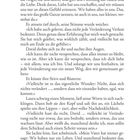 Seite 16 mit einem Fließtext über Lebensveränderungen, Liebe und Vertrauen, in einem dialogischen Stil gehalten.