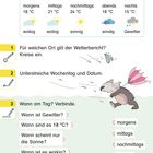 Wetter in Berlin für Samstag, 1. August: morgens 18°C, mittags 21°C, nachmittags 24°C, abends 18°C, nachts 15°C, Gewitter.