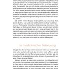 "In medizinischer Betreuung" steht in orange. Der Text beschreibt persönliche Erlebnisse und Gefühle bei Depressionen.