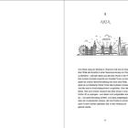 Text: "I. ARIA. Aria Shaw sang am Montag in Wigmore Hall..."
Illustration: Skyline von London mit Wahrzeichen.