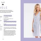 Projekt NELE: Anleitung für ein Sommerkleid mit V-Ausschnitt und Knopfleiste. Links Text, rechts Frau im Kleid.