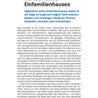 Verkauf eines Einfamilienhauses. Eigentümer wollen meist lange darin wohnen und verdrängen Verkauf oder Vererbung.