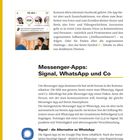 Seite 132: "Messenger-Apps: Signal, WhatsApp und Co". Signal ist eine sichere Alternative zu WhatsApp.
