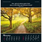 "Herr, gib mir deinen guten Geist, dass er mich führe auf sicherem Grund! Psalm 143,10" Kalenderblatt für November.