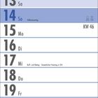 Kalenderblatt: November. Feiertage: Allerheiligen, Martinstag, Buß- und Bettag, Totensonntag, 1. Advent. Weekdays Mo-So.