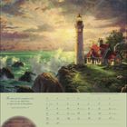 Kalenderblatt für November mit Zitat „Ich schäme mich des Evangeliums nicht...“. Gemälde eines Leuchtturms bei stürmischer See.