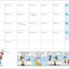 Novemberkalender mit Comic darunter. Tage und Feiertage: Allerheiligen, Martinstag, Volkstrauertag, Totensonntag, 1. Advent.