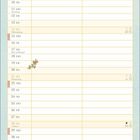 Kalender für November. Feiertage: Allerheiligen, Volkstrauertag, Totensonntag. Illustration: Hase, Text: "Ab ins Bett!".