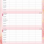 Kalenderblatt für November mit Feiertagen wie Allerheiligen (1. November) und 1. Advent (28. November) auf rosa Hintergrund.