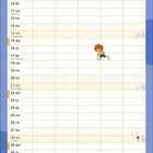 Kalender für November. Illustration eines Kindes mit roten Haaren, das mit Kastanien spielt. Feiertage wie Allerheiligen markiert.