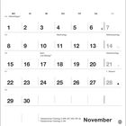Kalender im November. Feiertage: Allerheiligen, Martinstag, Volkstrauertag, Buß- und Bettag, Totensonntag, 1. Advent.