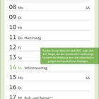 Text: "Edel aufpeppen lässt sich...", "Kaufen Sie nur Ware mit...", "Übrigens: Seelachs gehört...".

Kartoffelsuppe mit Lachs, Porree daneben. Kalender für November.