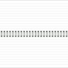 Ein liniertes Blatt mit einer durchgehenden Reißverschlussspur in der Mitte.