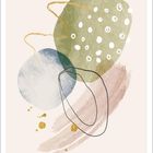 Kalenderblatt: “November” mit bunten abstrakten Formen und Mustern, darunter Kalenderdaten in kleiner Schrift.